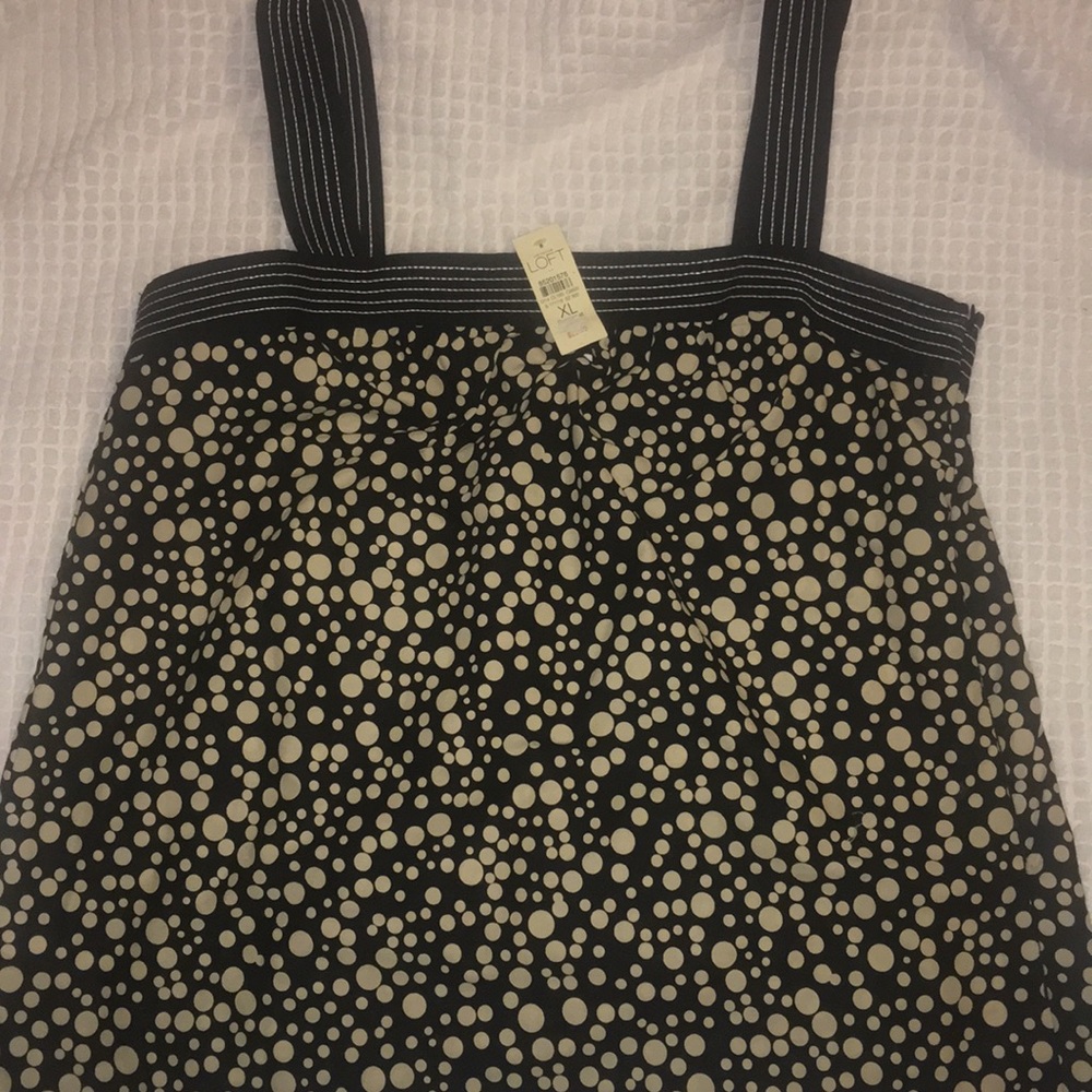 Black and cream Loft top.